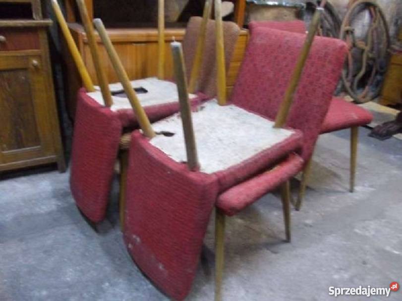 5 szt stare krzesła patyczaki
