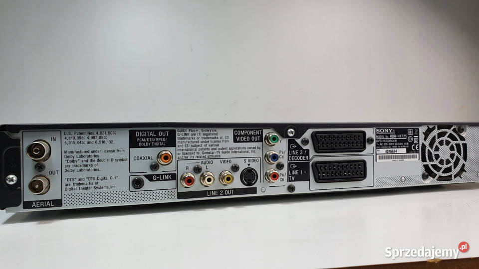 SONY CD RDR hx 725 Nagrywarka DVD HDD odtwarzacz Międzychód sprzedam