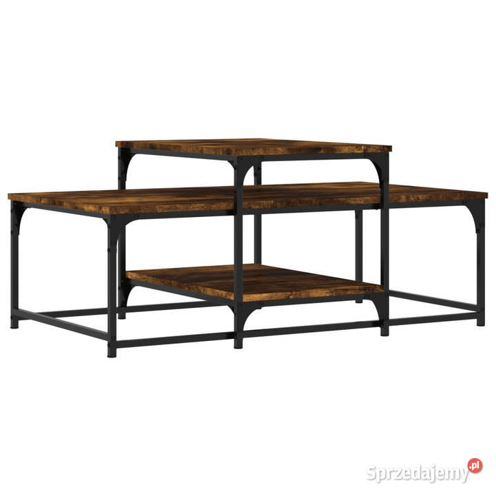 Stolik kawowy przydymiony dąb 102x60x45 WM835316 Warszawa