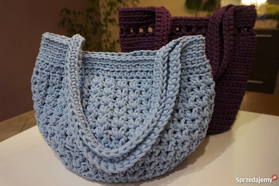 Torba ze sznurka bawełnianego handmade Józefów sprzedam