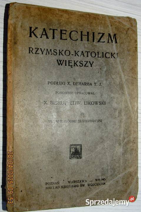 Katechizm rzymskokatolicki większy Wyd 7 Bychawka Trzecia