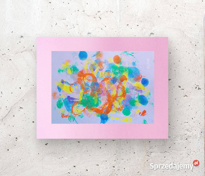 abstrakcja do sypialni abstrakcyjny obraz na wielokolorowy Łódź