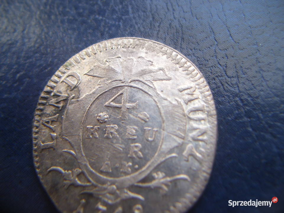Stare monety 4 krajcary 1748 Hesja Niemcy srebro Lesko