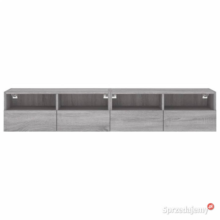 Ścienne szafki TV 2 szary dąb sonoma 80x30x30