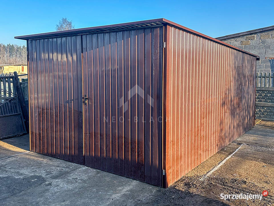 Blaszak Garaż Blaszany 3x7m Brama Dwuskrzydłowa Gniezno