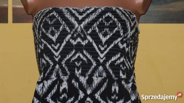 Sukienka maxi w kolorze czarnym w białe wzory czarny Spódnice i sukienki Odzież damska Inowrocław