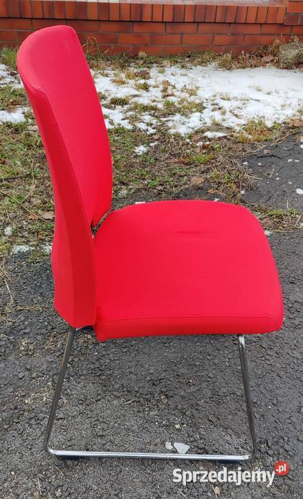 Fotel biurowy PROFI Arca czerwony używany stan Wrocław