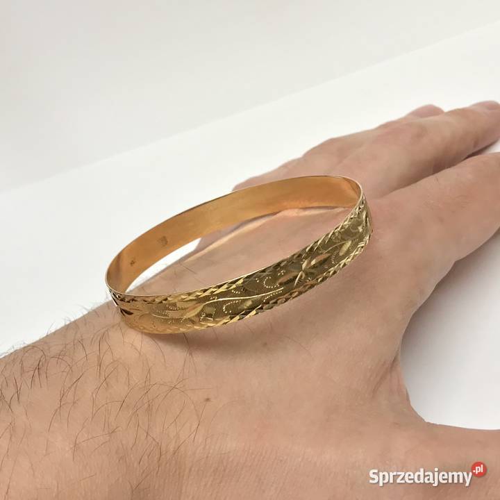 Złota BRANSOLETKA damska 750 18K sztywna CUDOWNA Warszawa