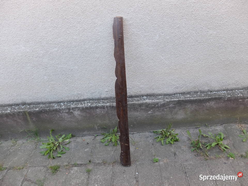 Stara drewniana zabytkowa listwa zwieńczająca Kościan