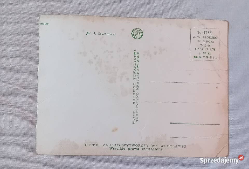 Pocztówka Pejzaż zimowy PTTK 1966 r