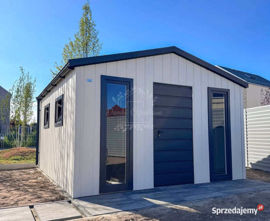 Domek ogrodowy 3x4 drzwi 4 x okno biały antracyt Legnica