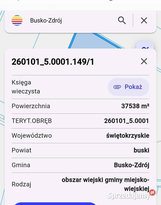 Sprzedam działkę rolną 375 ha