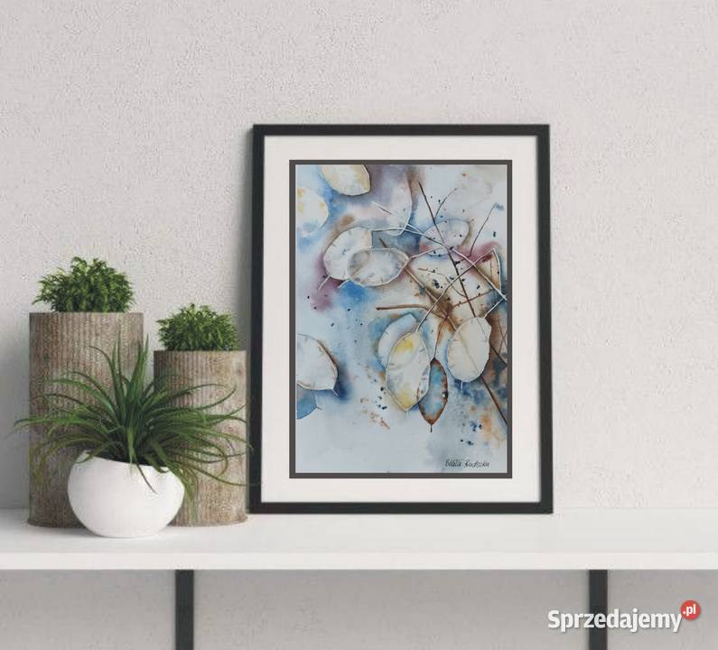 Akwarela Akwarelka Obraz pt Lunaria Kołobrzeg sprzedam