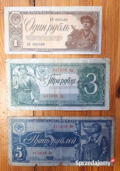 Zestaw Banknotów Rosja Sowiecka x 3