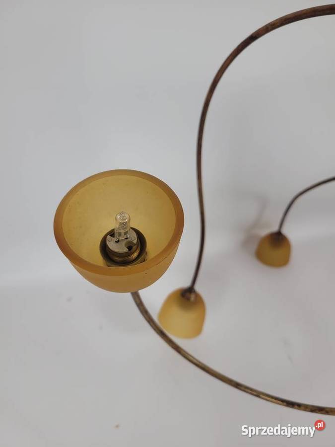 Żyrandol lampa wisząca ze szklanymi kloszami zachodniopomorskie Białogard sprzedam