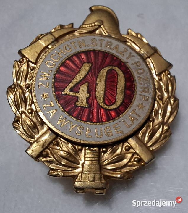 Odznaka wysługę 40 lat Zw Ochotniczych Straży Czeladź