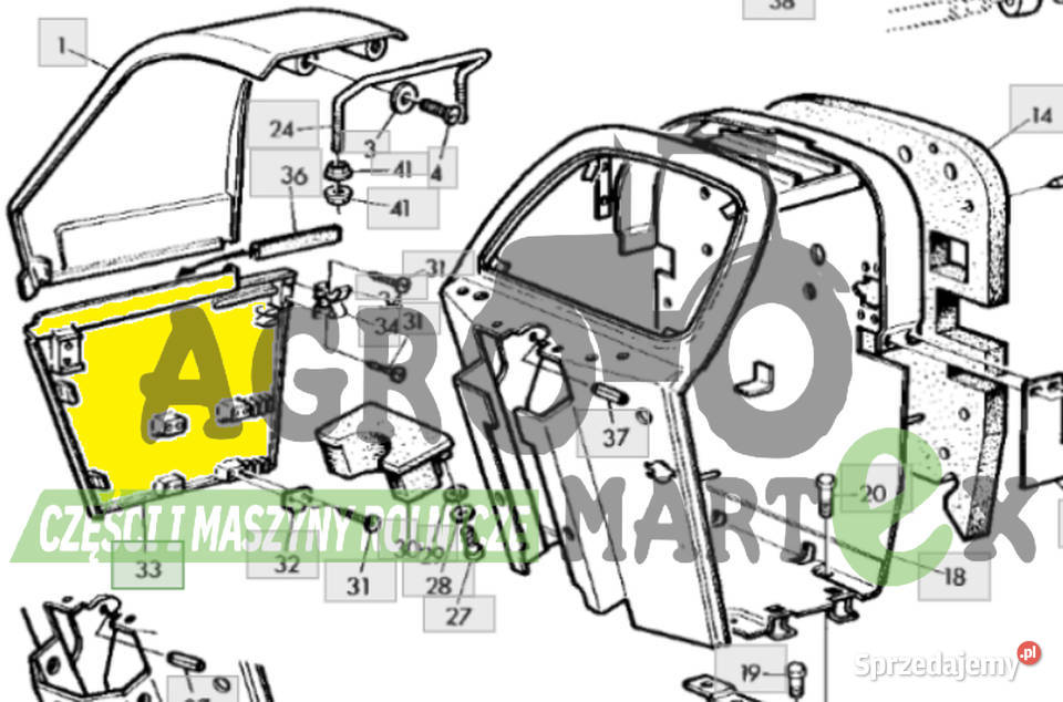 AL56303 OSŁONA BOCZNA MASKI RH JD Wichrów