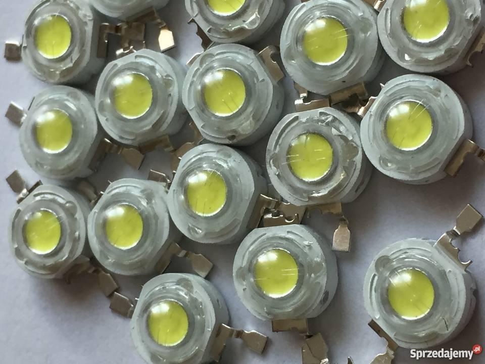 20 Dioda LED 1W biała zimna Części i akcesoria Pomiechówek sprzedam