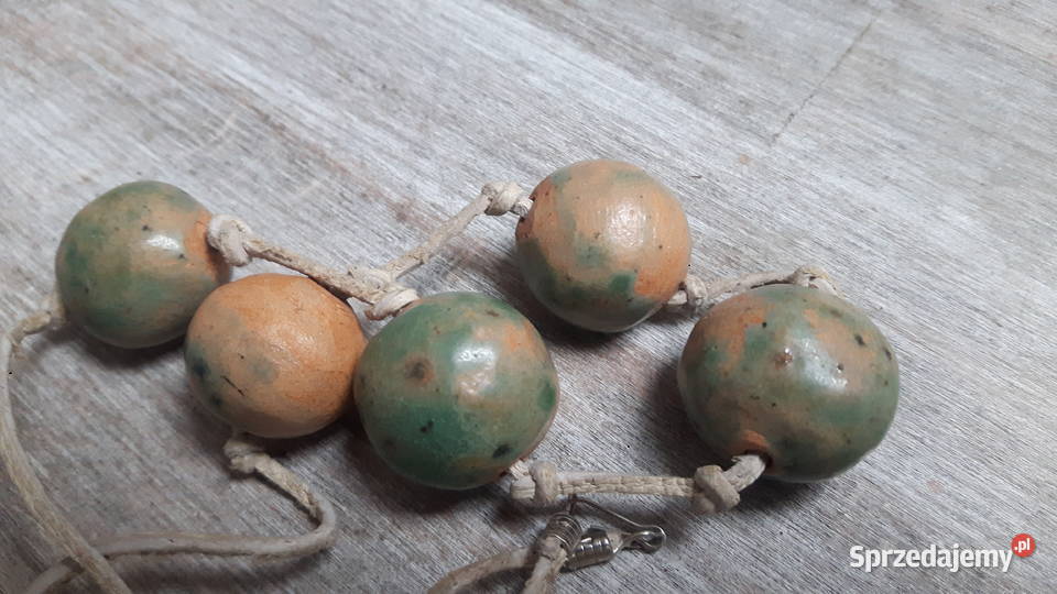 Naszyjnik ceramiczny ręcznie wykonany Otwock