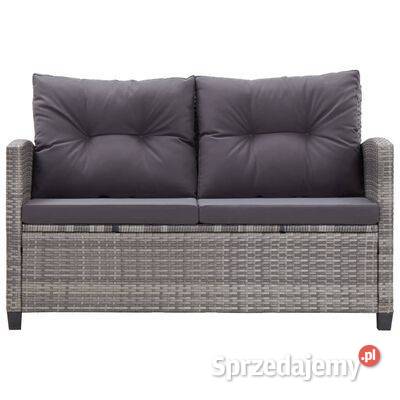 2osobowa sofa ogrodowa z poduszkami szara 124 Warszawa