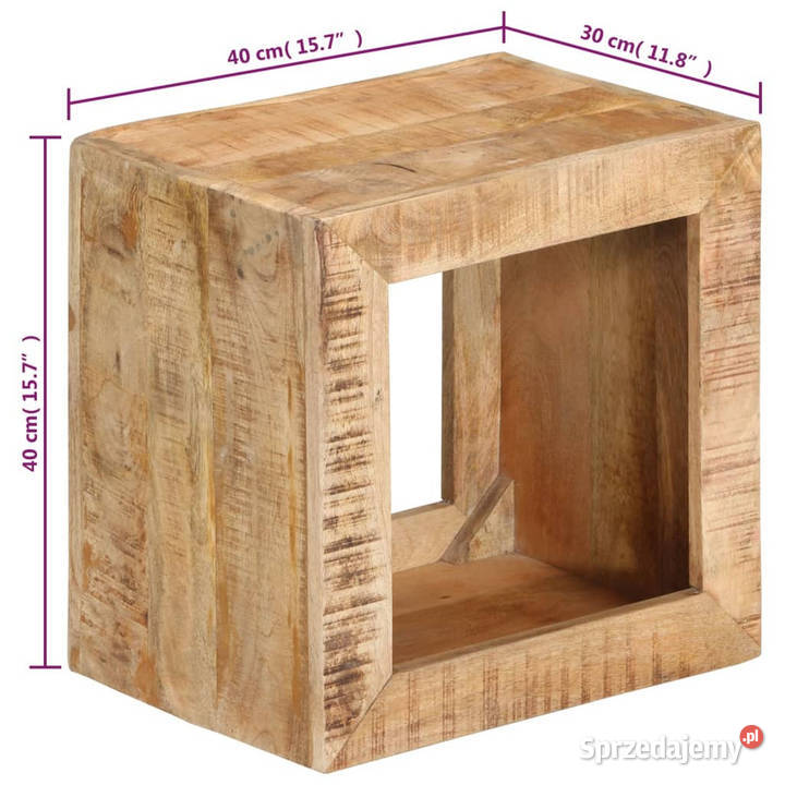 Stołek 40x30x40 lite drewno mango WM337838 Warszawa sprzedam