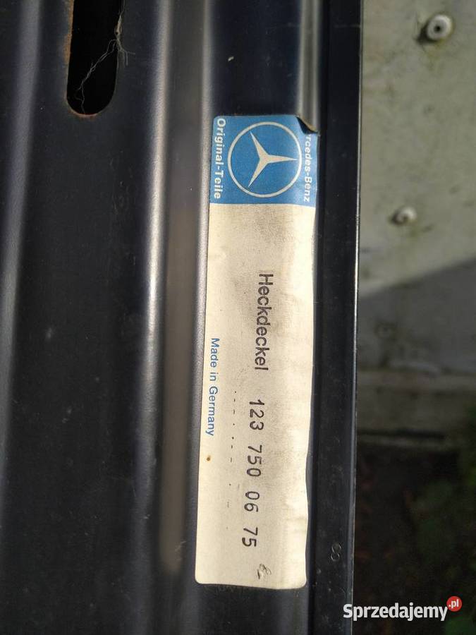 Mercedes 123 sedan coupe nowa klapa tylna osobowe wielkopolskie Przeźmierowo
