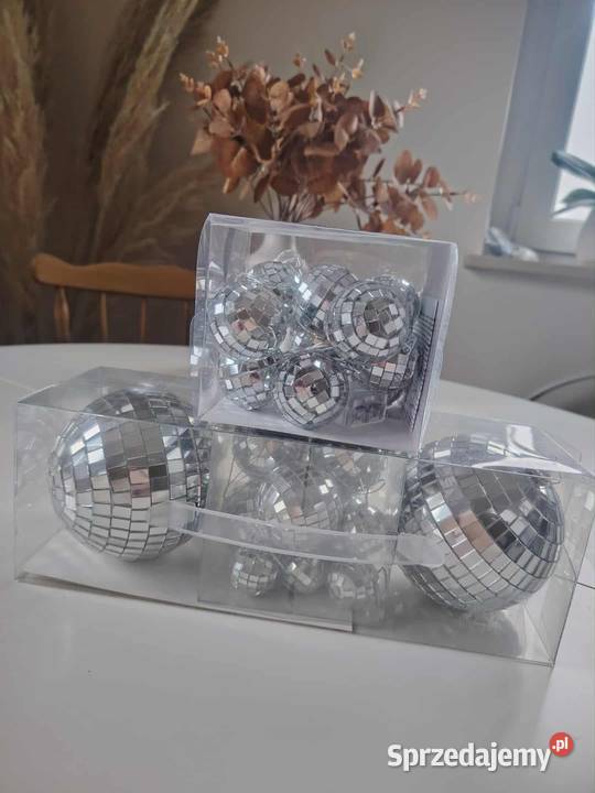 Kule srebrne choinkowe led Nakło nad Notecią