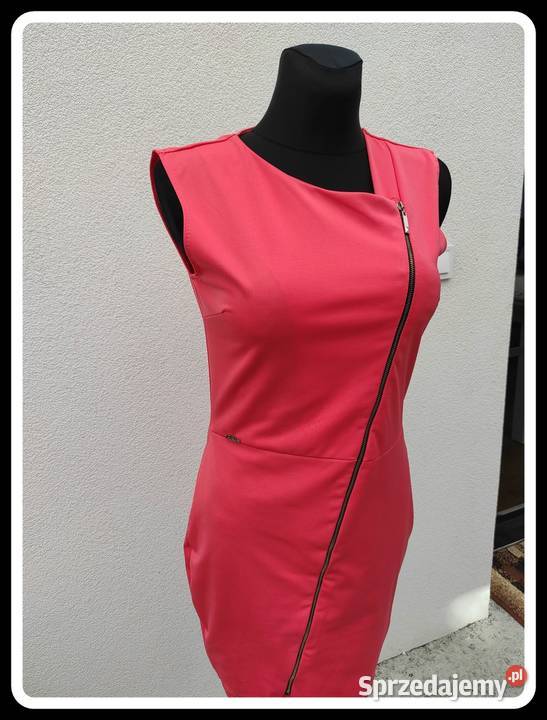 Sukienka koralowa rozpinana na całej długości 38 Płock