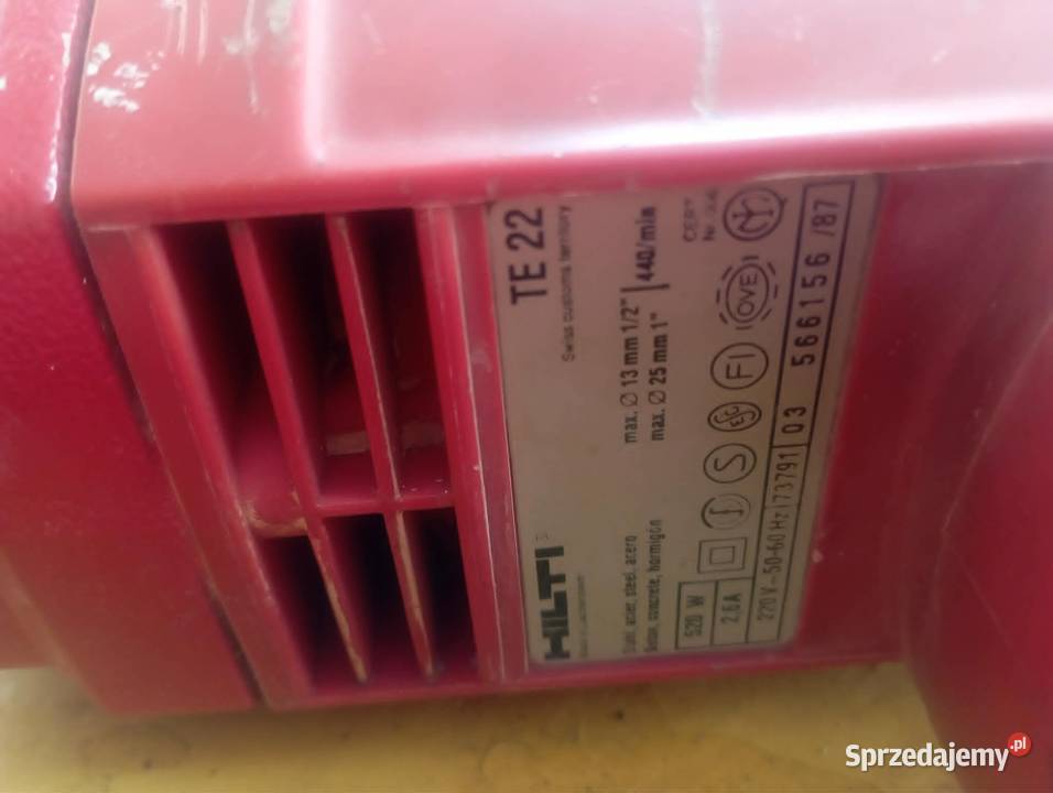 młot udarowoobrotowy Hilti TE 22 z oryginalną