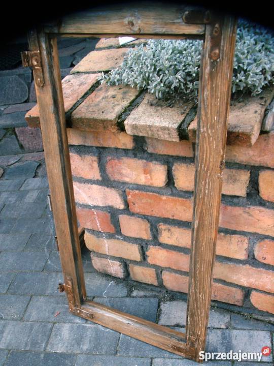 Stare okno rama okienna retro loft lustro Ełk