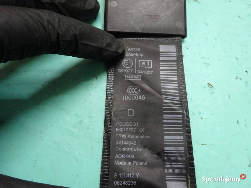 PEUGEOT 3008 I 12r pas bezpieczeństwa prawy świętokrzyskie