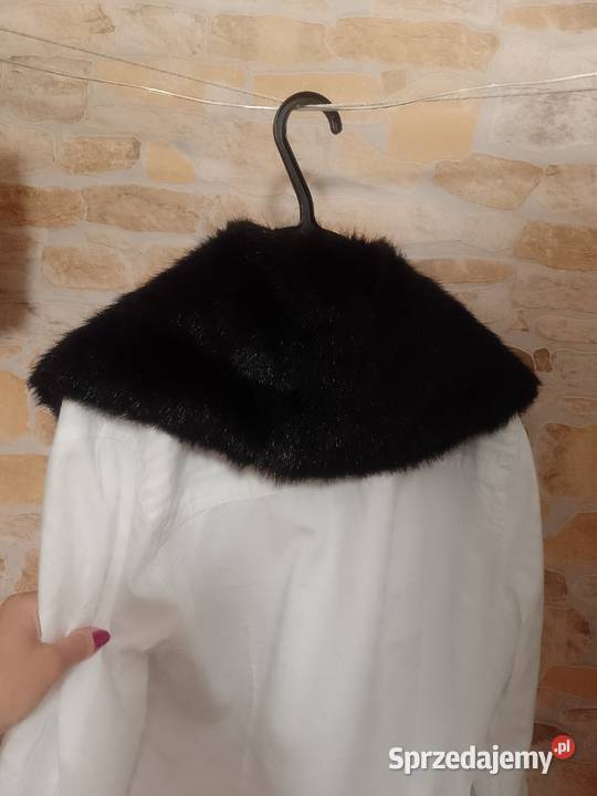 Czarny Futrzany kołnierz z Londynu Top Vintage Dla kobiet Kraków