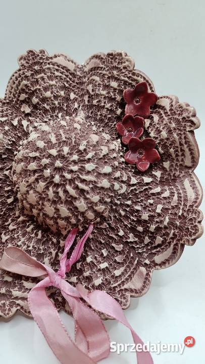 Ceramiczny dekoracyjny kapelusz ozdoba Zamość sprzedam