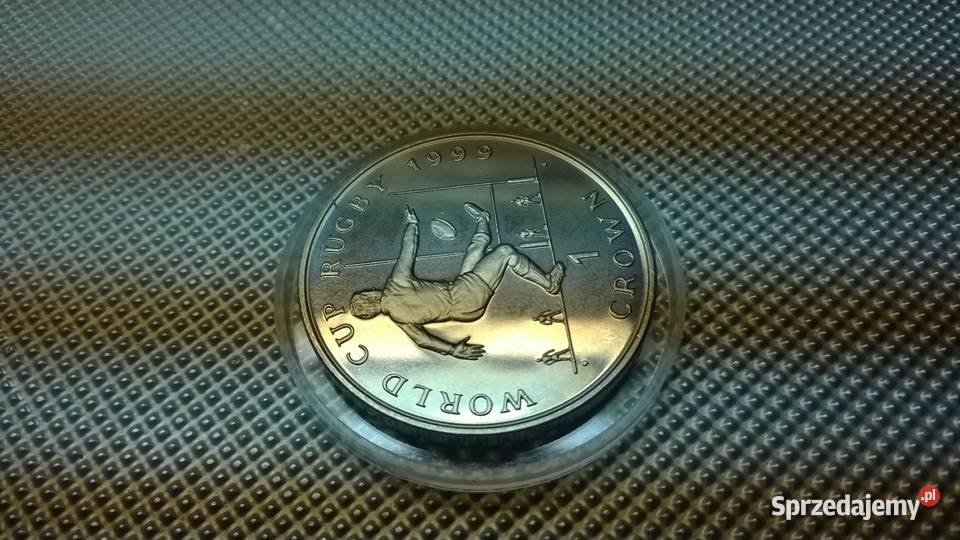 MONETA Wyspa Man 1 korona 1999 Puchar Świata w Numizmatyka Warszawa sprzedam
