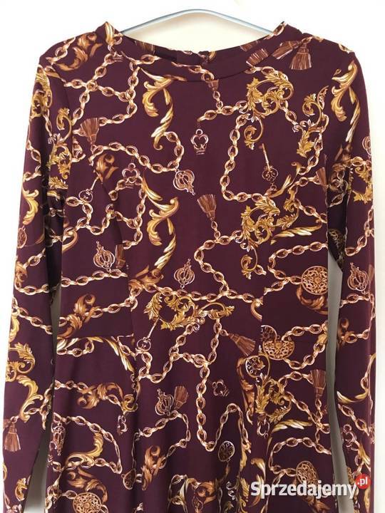 Sukienka z łańcuchowym wzorem 3436 Hajnówka sprzedam