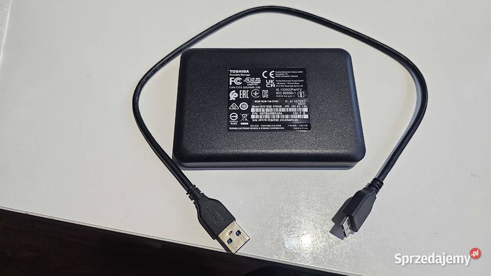 Dysk HDD Zewnętrzny 2 T TOSHIBA 25 cala Okazja sprzedam