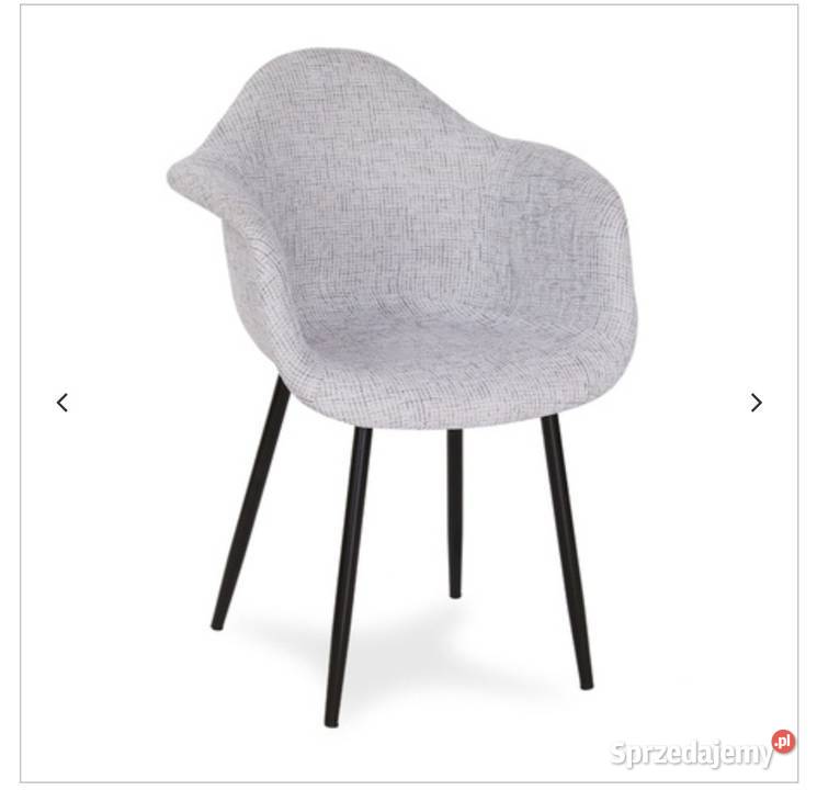 Krzesło szare z oparciami patchwork tapicerowane  promocja