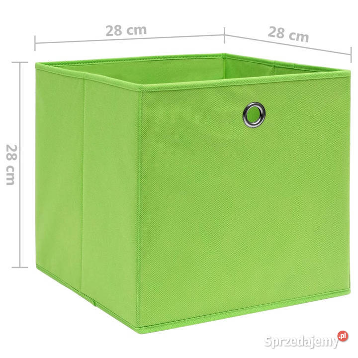 Pudełka z włókniny 10 28x28x28 zielone WM325229 Warszawa