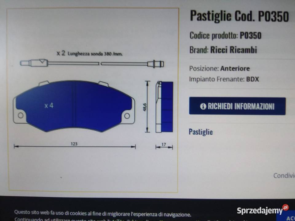 Klocki hamulcowe przód Renault R21 21D lubelskie