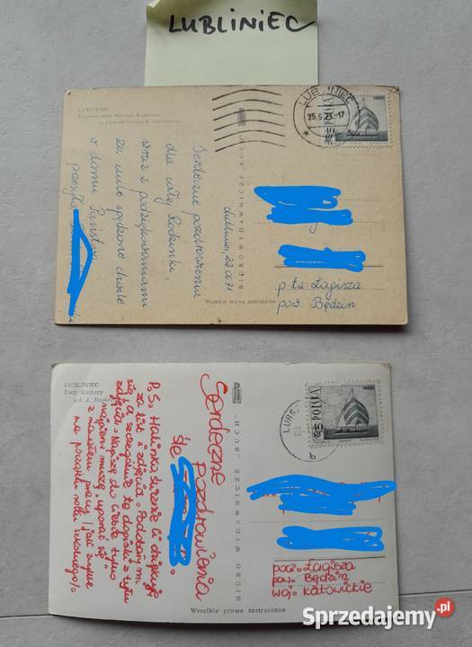 Stare pocztówki kartki Będzin Wrocław Dąbrowa Górnicza