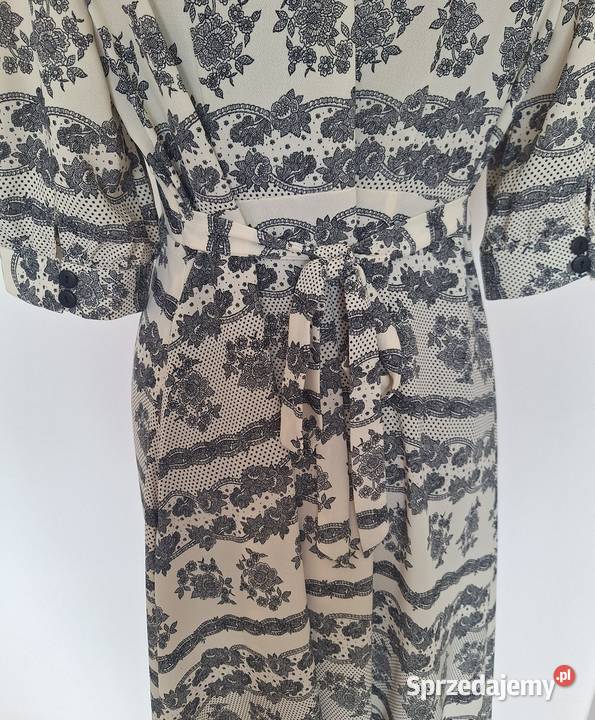 Zestaw długa sukienka midi asymetryczna 2 sztuki niebieski