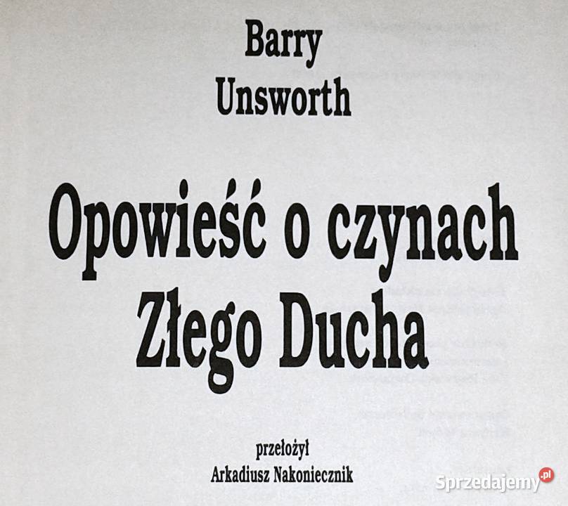 Opowieść o czynach Złego Ducha Barry Unsworth Chełm