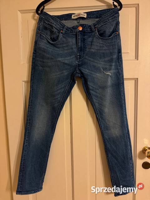 Spodnie męskie jeansy 44 granatowe Retro Brand Częstochowa