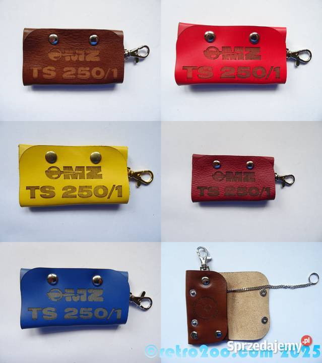 Etui brelok skórzane skóra MZ TS 2501 DDR Krosno