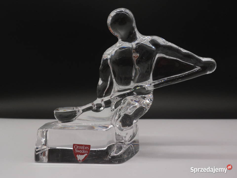 Kryształowa Figurka Orrefors Gjutaren Odlewnik Raszków sprzedam