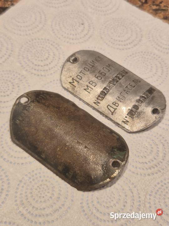 MW650 i M72 Tablczk znamionowe Orygnał Słupsk