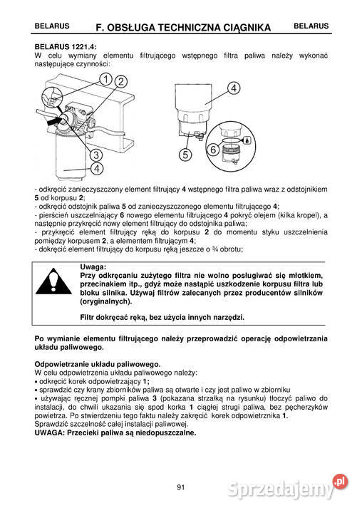 Instrukcja obsługi Belarus MTZ 1221 1221212213 Stalowa Wola