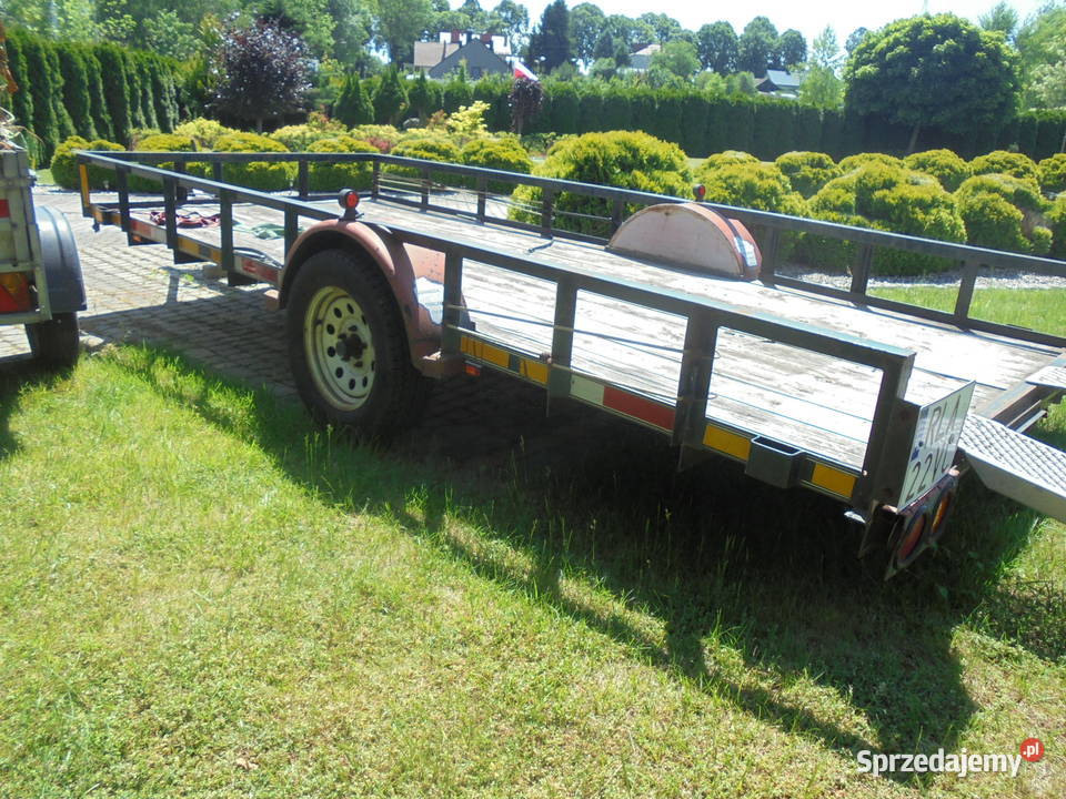 przyczepa samochodowa na 2 quady burtowa laweta