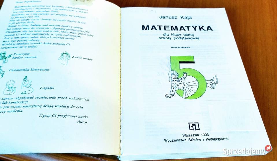 Matematyka 5 podręcznik klasy piątej szkoły tradycyjny podręcznik