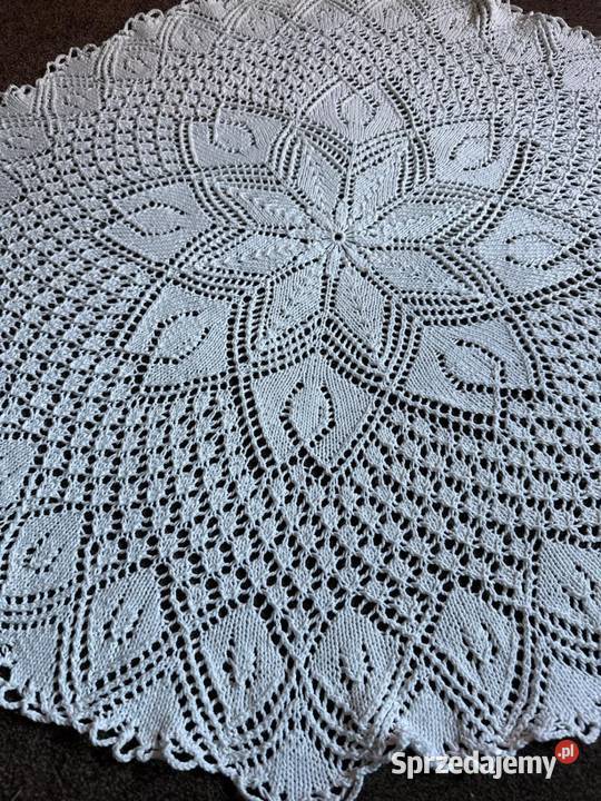obrus okrągły szydełkowy rękodzieło Obrusy Zabrze